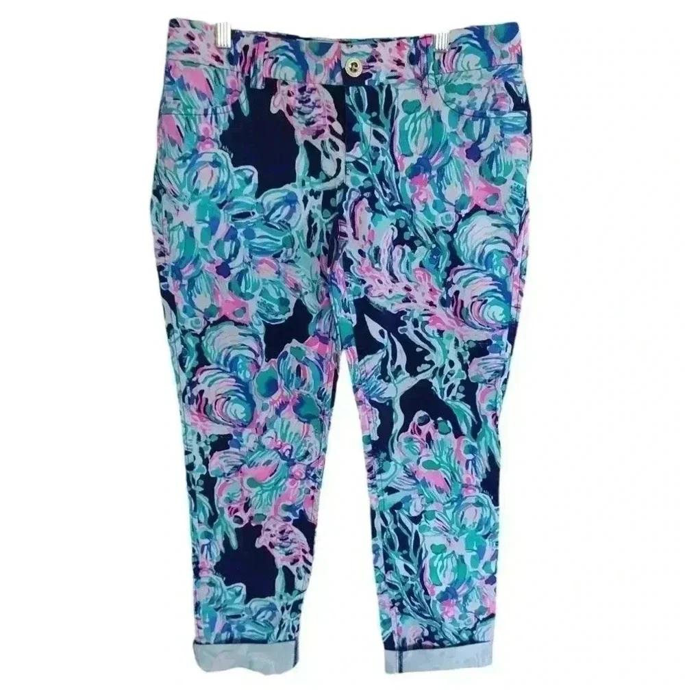 Lilly Pulitzer CALLAHAN CHINO Bright Navy Caught Up